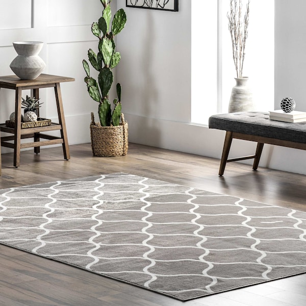 Nuloom Marta Transitional Geometric Area Rug 4ft 3in x 6ft LPBL16B-406 - main